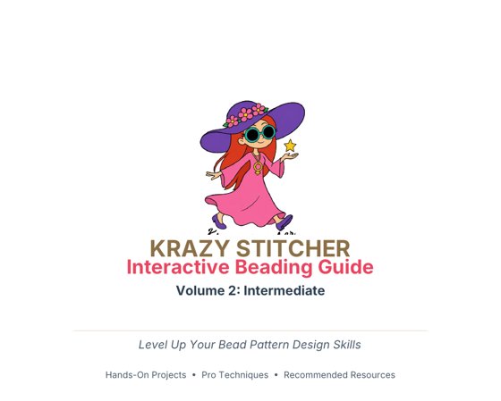 Cover of the Krazy Stitcher Interactive Beading Guide, Volume 2: Intermediate, version 1.4