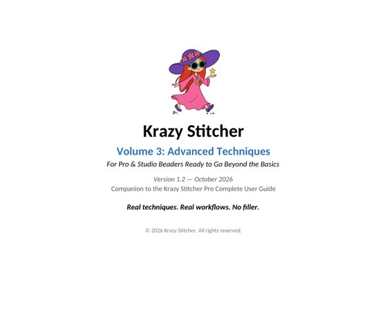 Cover of Krazy Stitcher Volume 3: Advanced Techniques, version 1.2